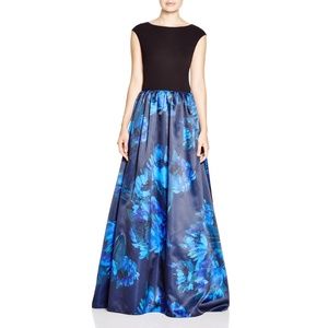 Aidan Mattox Blue FLoral Gown